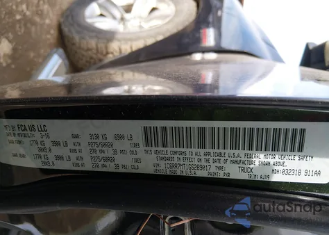 2016 Ram 1500 Sport z USA, uszkodzony, nr VIN 1C6RR7MT1GS289017